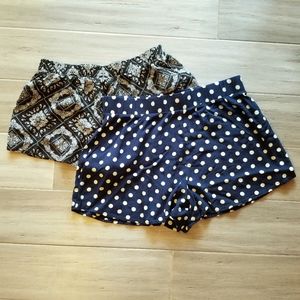 3/$15 Two pairs rayon short shorts